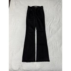 Levis 725 Jeans Womens 24 Black Bootcut High Rise Dark Wash Stretch Denim 24x30